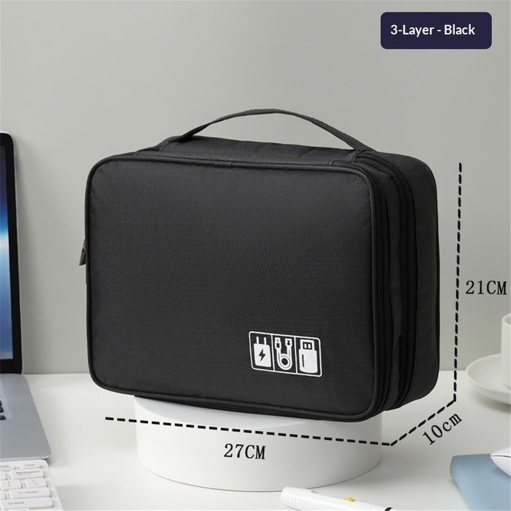 Headset Organizer Bag, Electronics Accessories Carrying Case for Referee Communication System for Cable Charger Volleyball Soccer Ref Officials