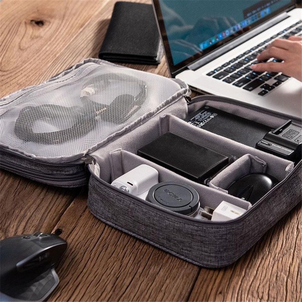Headset Organizer Bag, Electronics Accessories Carrying Case for Referee Communication System for Cable Charger Volleyball Soccer Ref Officials