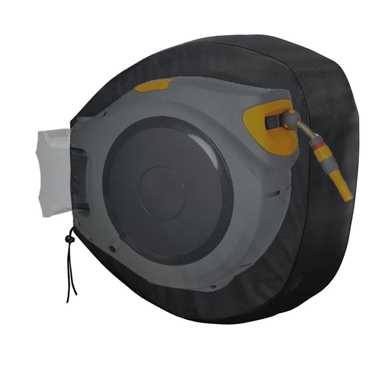 Retractable Garden Hose Reel Cover for Water Hose Reel with Drawstring Storage Bag Waterproof Portable Hose Protector for Outdoor Yard Lawn Accessory (21.65"Lx21.65"Wx11.81"H)