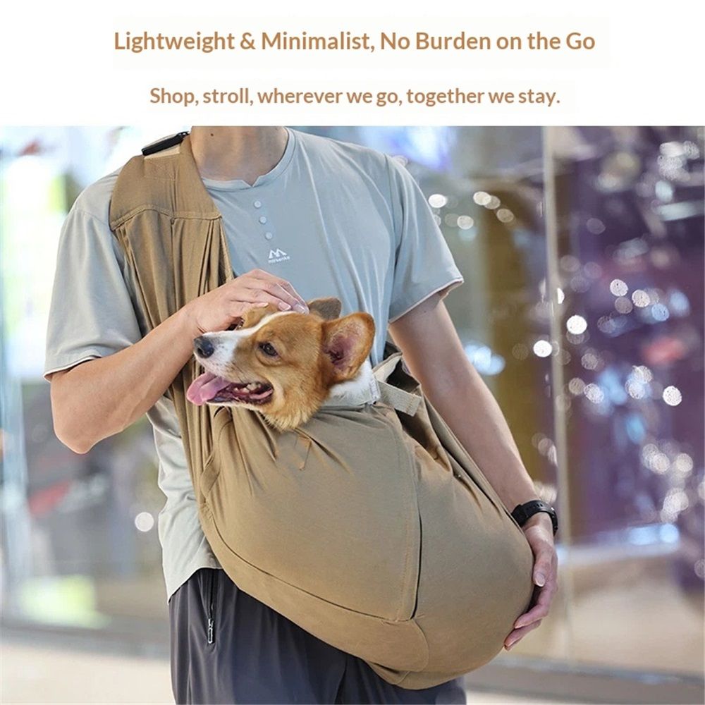Dog & Cat Carrier Sling, Soft Puppy Carrier, Hands-Free Dog Carrier Bag with Safety Buckles Premium Material for Outdoor Travel