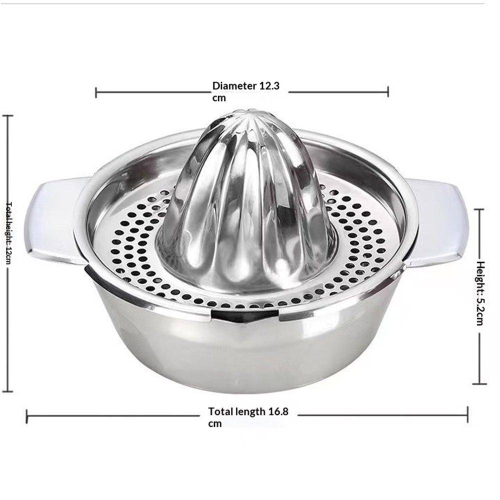 Citrus Juicer for Orange, Lemon, Grapefruit, Lime,Stainless Steel, Store and Clean,Dishwasher Safe（silvery）