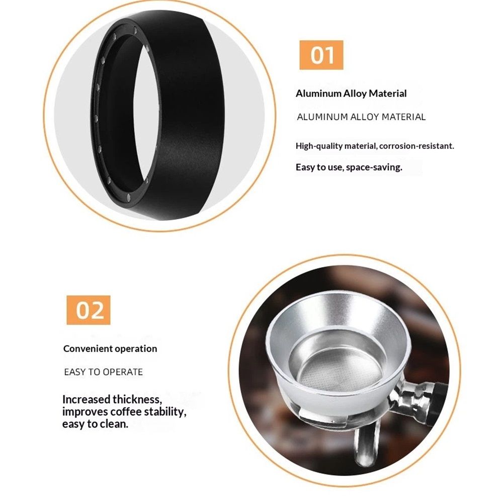 Aluminum alloy Espresso Dosing Funnel Compatible with 51mm | Silver, Lightweight Aluminum alloy Espresso Dosing Funnel