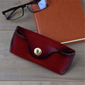 Unisex Semi Hard Genuine Leather Eyeglass Case With Belt Loop for Prescription Eyeglasses & Standard Sized Sunglasses（Excluding eyes）