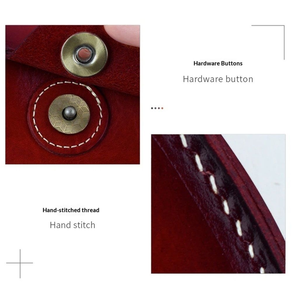 Unisex Semi Hard Genuine Leather Eyeglass Case With Belt Loop for Prescription Eyeglasses & Standard Sized Sunglasses（Excluding eyes）