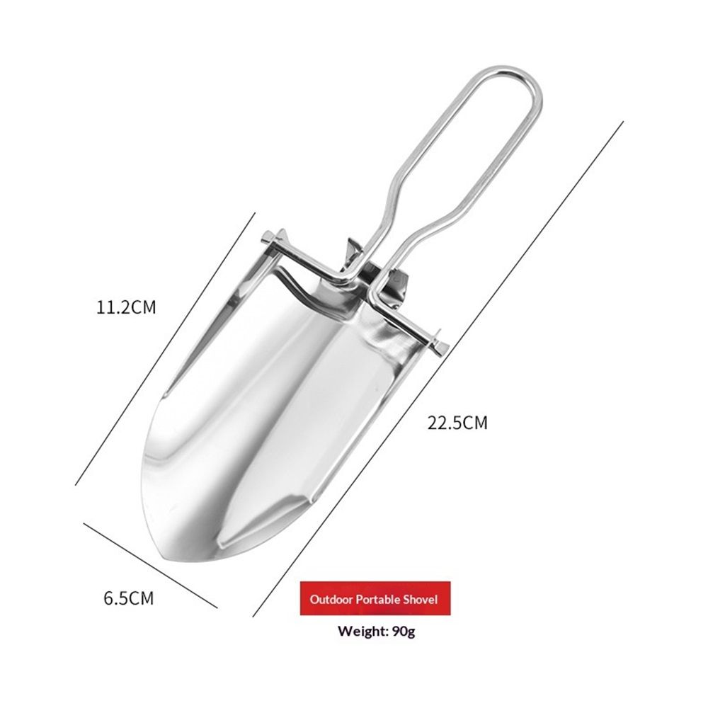 2 pack Stainless Steel Mini Folding Trowel Folded Length, Durable and Lightweight for Camping, Gardening, Outdoor Activities