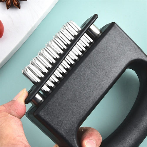 2 pack Meat Tenderizer Needle Stainless Steel Hand Held Meat Tenderizer Tool for Tenderizing Chicken, Steak, BBQ（Ultra Sharp 48 Blades Kitchen Cooking Tool）
