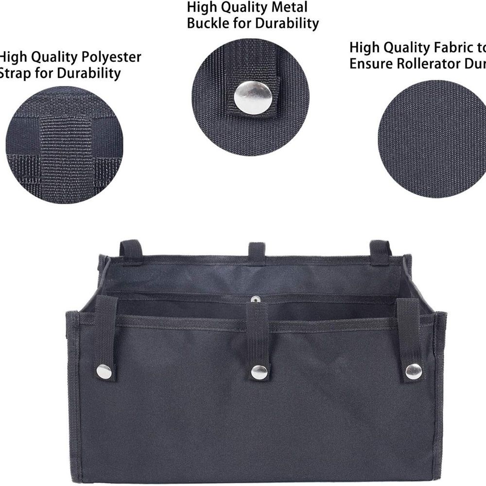 2 pack Large Rollator Walker Basket, Under Seat Rollator Bag, Walker Basket for Four Wheel Rollator, Reusable Basket Carry Insert for Women Men Seniors