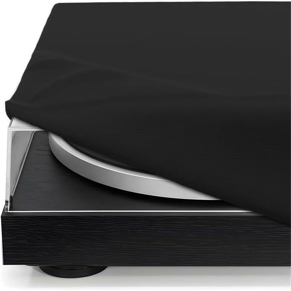 Record Player Turntable Cover Turntable Dust Cover Suitable for Universal Record Players 18"L x 15"W x 5.5"H Black