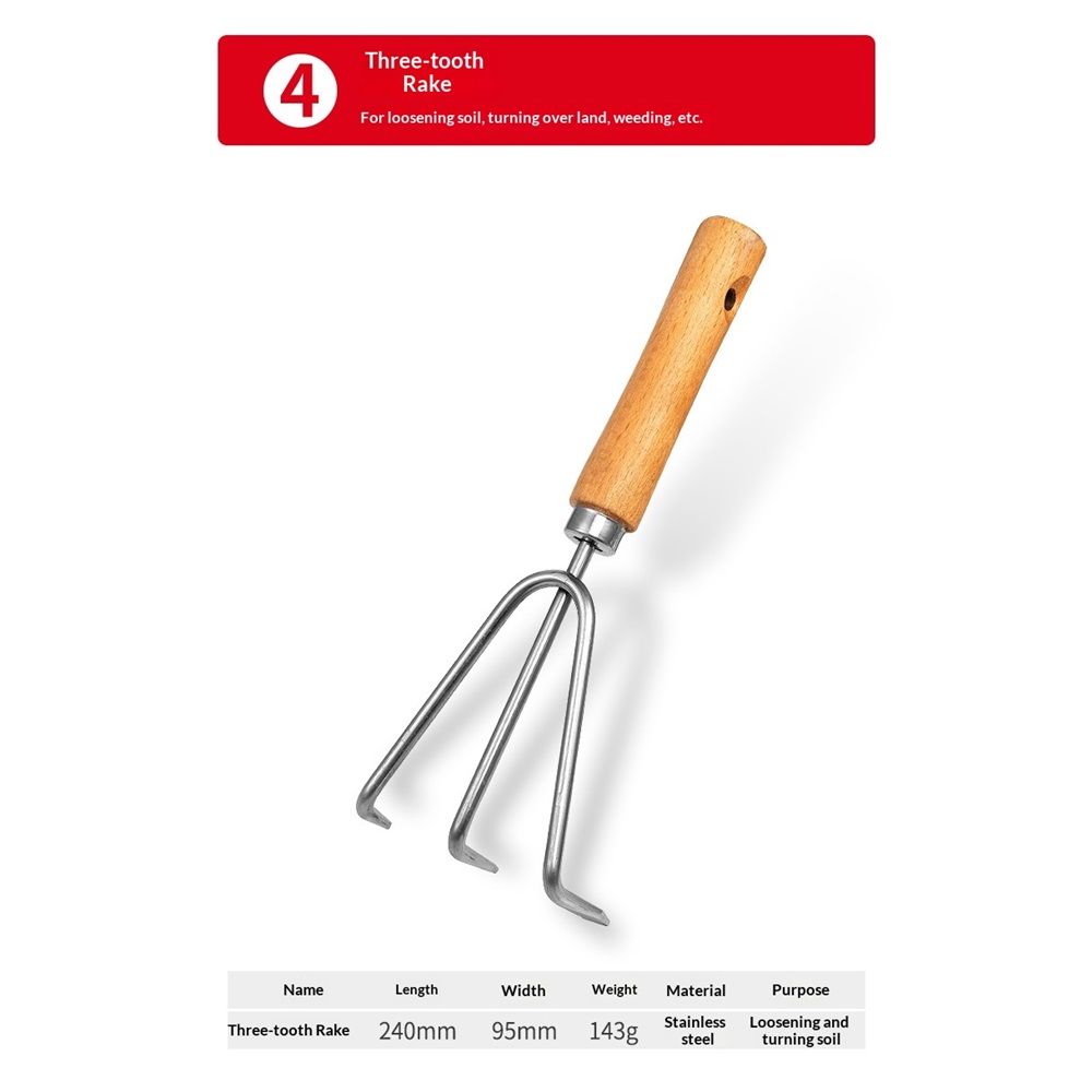 Weed Puller Tool, 5 Piece Stainless Steel Heavy Duty Weeding Tool, Weed Puller, Crack Weeder Tool, Weed Remover Tool with Ergonomic Wooden Handle, Gardening Gifts for Women