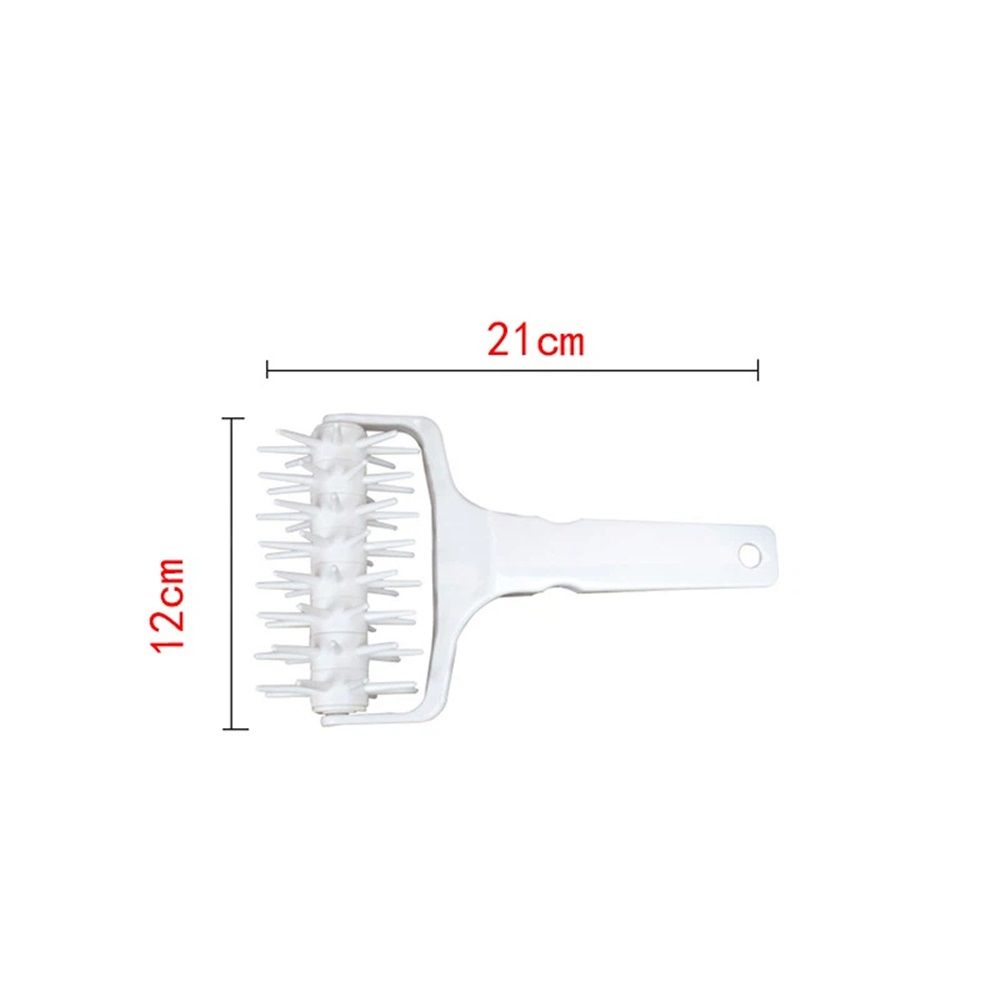 Dough Baking Dough rolling wheel knife, White , 4.72-Inches wide,PP Plastic Pizza Dough Roller with Ergonomic Handle  - Prevents Blistering for Homemade Pizza and Pastry Baking