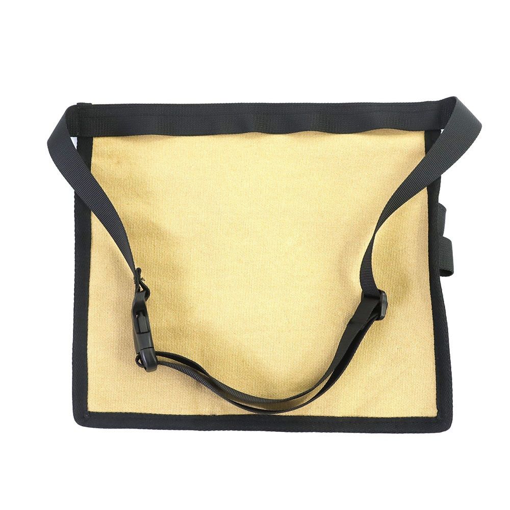 5-Pocket Single Side Tool Belt Pouch/Work Apron, Durable Oxford cloth Construction, Adjustable Belt（Khaki gray）
