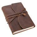 Brown Notebook Journal - Leather Journals for Writing Small Size Diary 10.5*13cm, Notepad For Women and Man, Gifts,Work,Travel