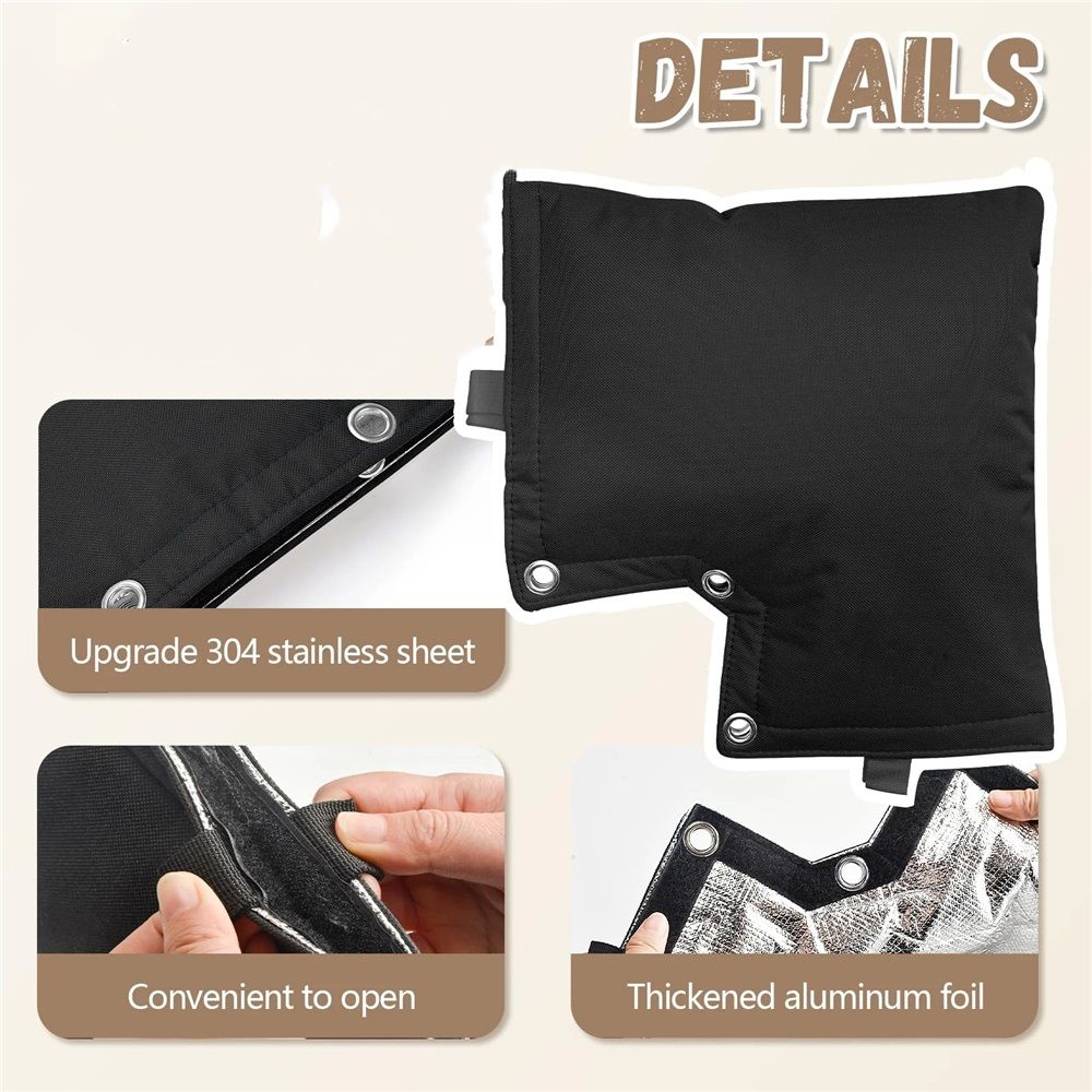 Backflow Cover, Backflow Preventers Protection, Pressure Vacuum Breaker Cover for Winter, Insulated Cover Pouch for Irrigation Backflow Valve, Sprinkler Valves Cover in Snow or Sun Exposure – Black