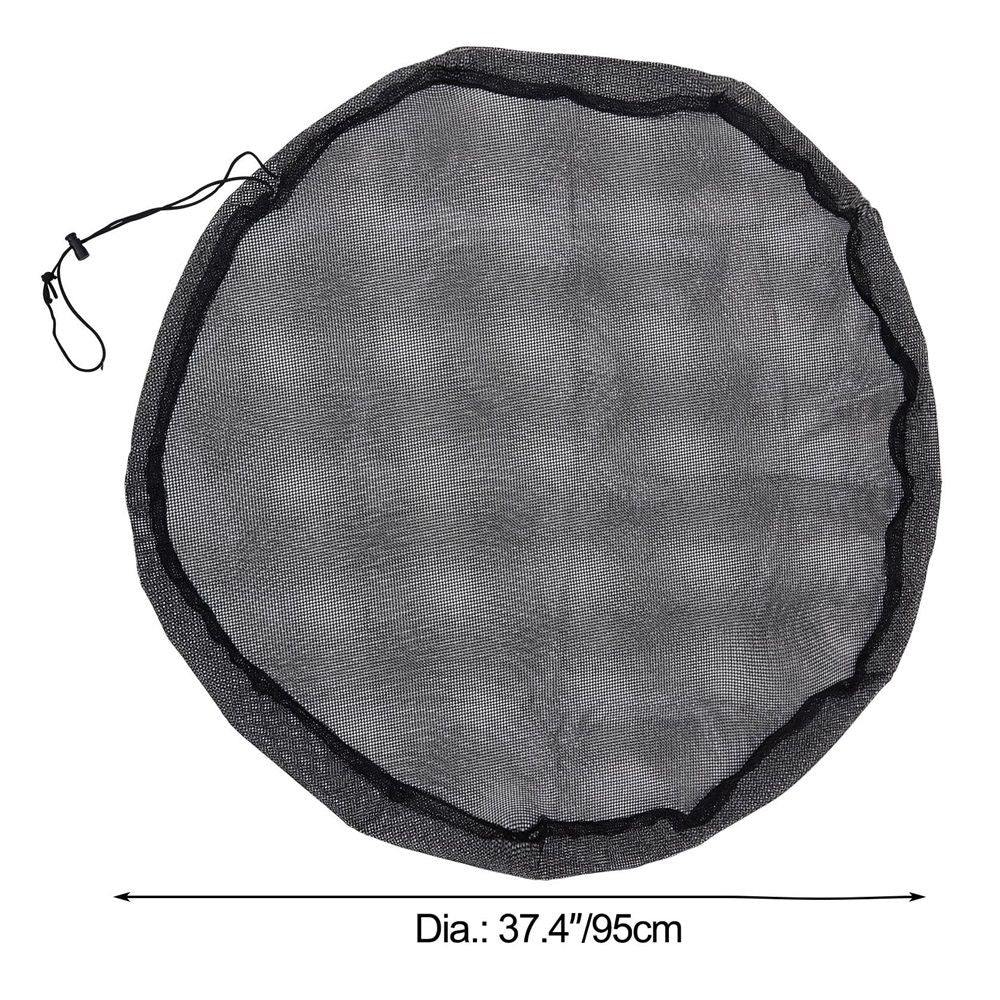 Mesh Cover for Rain Barrels,4 pcs Rain Barrels Screen Water Bucket Covers with Drawstring,Rain Barrel Net Cover to Keep Leaves and Debris Out Rain Collection（95cm）