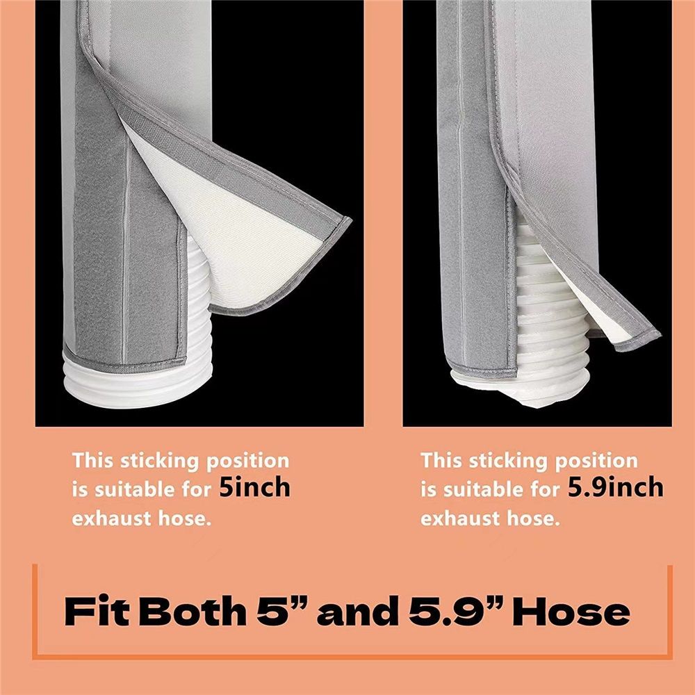 Air Conditioner Hose Cover Wrap - AC Hose Duct Vent Cover Sleeve Insulated Cover for Portable AC for 5" & 5.9" Diameter Exhaust Hoses Tube