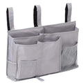 Bedside Caddy Hanging Bed Organizer Storage Bag Pocket for Bunk and Hospital Beds, College Dorm Rooms Baby Bed Rails,Camp,Gray