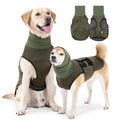 Dog Anxiety Jacket, Dog Shirt with Turtleneck, Breathable Calming Vest, Indoor and Outdoor Separated Pet Jacket (outdoor Green, Small)