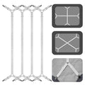 Triangle Bed Sheet Fastener Adjustable Holder Straps for a Smooth Mattress, Adjustable Mattress,Sheet Clips,Under Mattress Bed/Fitted Sheet Fastener,Long Strap Clip Bands,4 Pieces (White)
