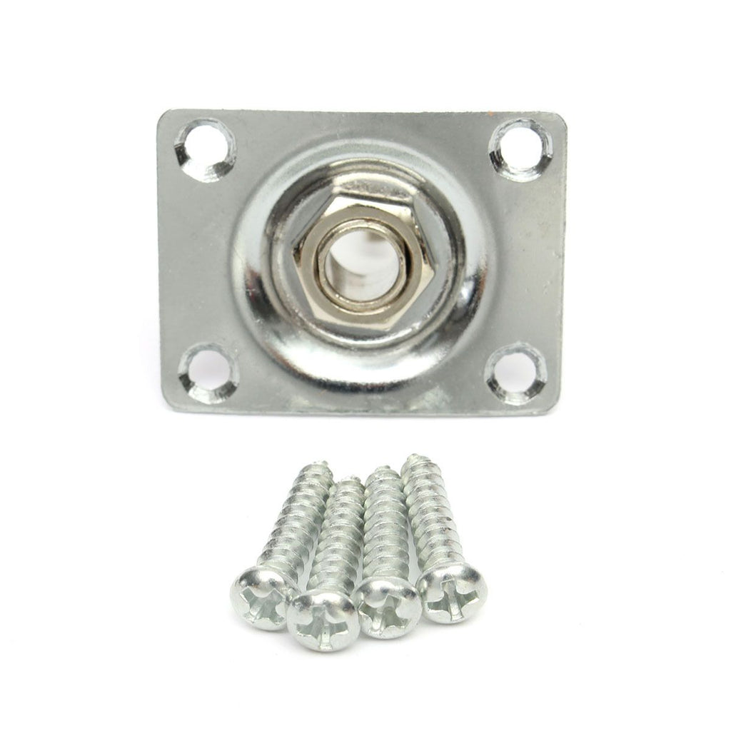 3 pack Square Metal Output Jack Plate Input Jack Socket for Electric Guitar Bass,Bass Guitars Plug Guitar Input Jack Plate Electric Guitar Parts Replacement with Screws (Silver Black Gold)