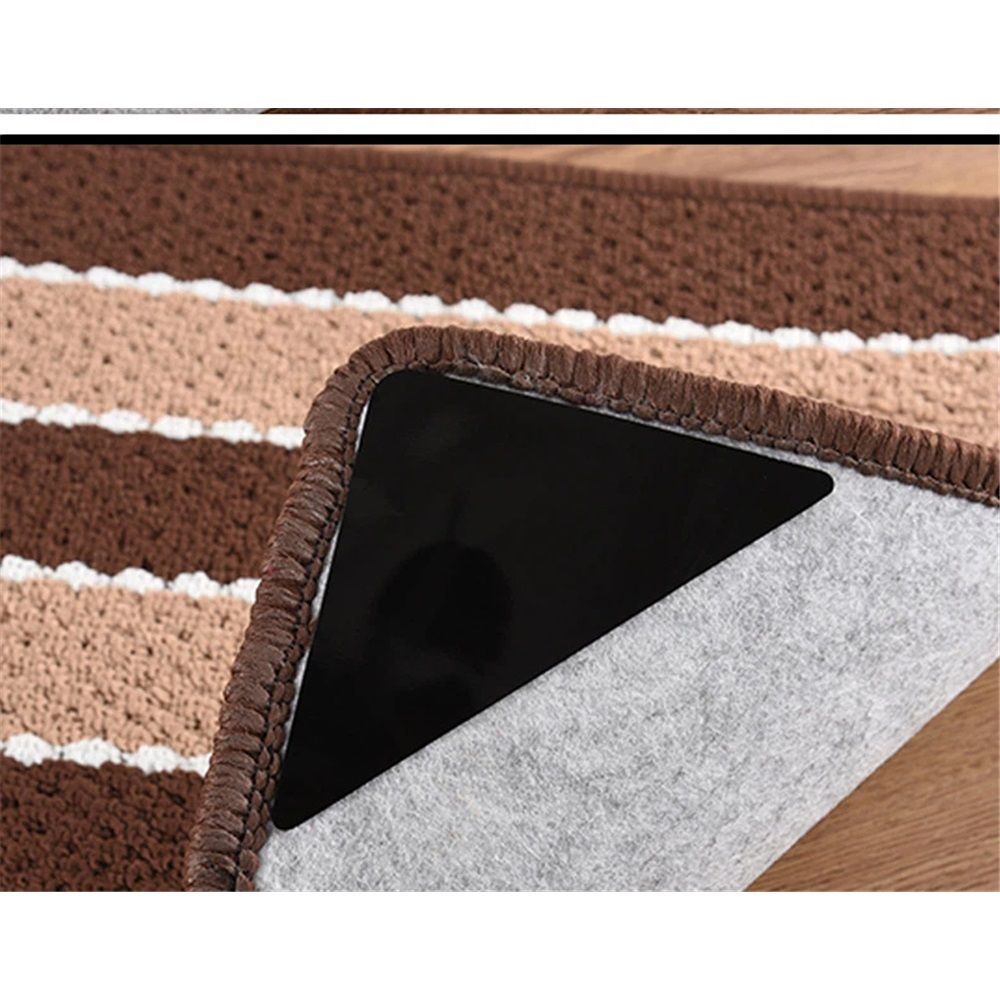 16x Rug Tape Non Slip Gripper Reusable Carpet Pads Hardwood Tiles Black