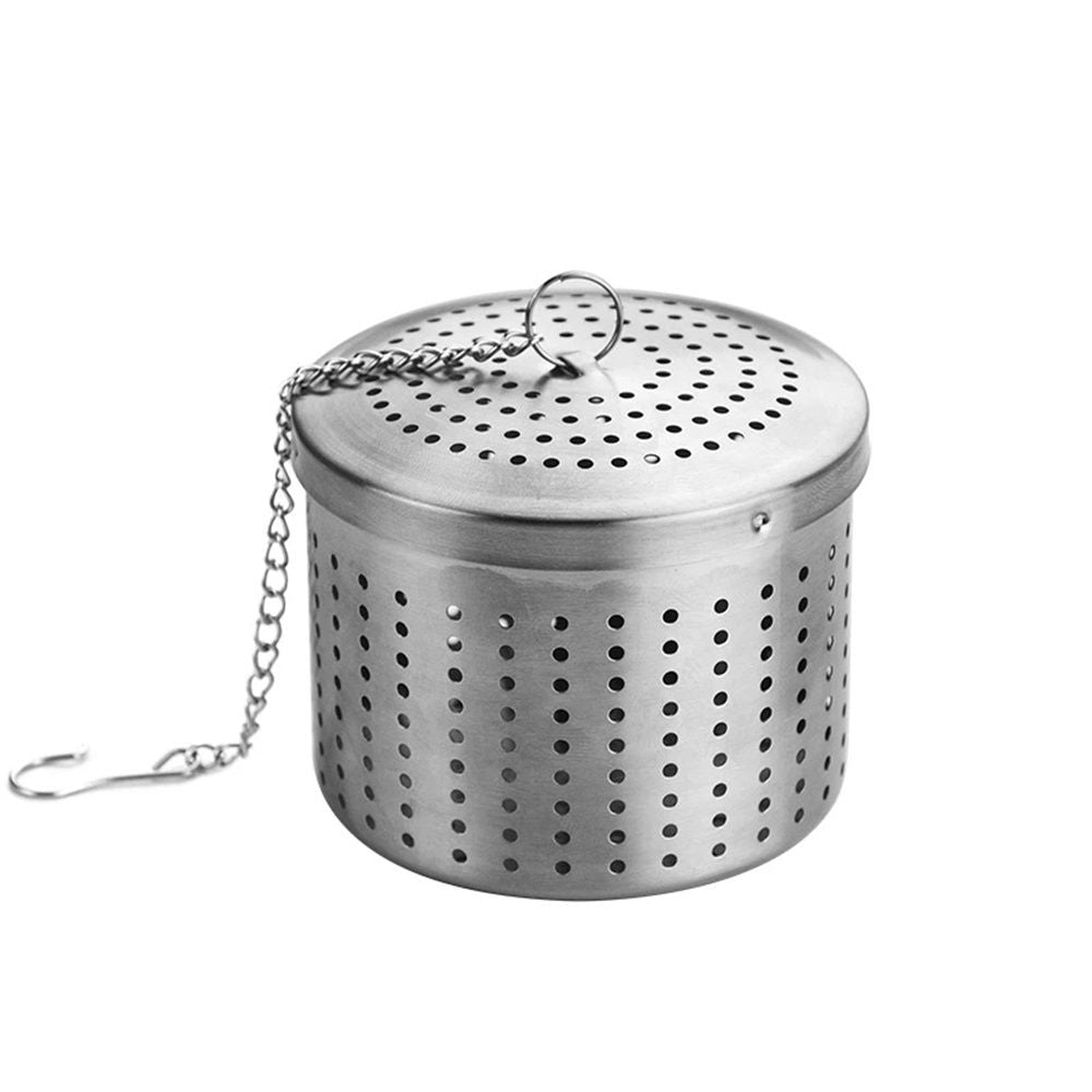 2 pack Large Tea Ball Infuser for Loose Leaf Tea & Spice Ball for Cooking Soup, Stainless Steel, Chain Hook, Extra Fine Mesh Tea Strainer Ball for Herb, Iced Tea