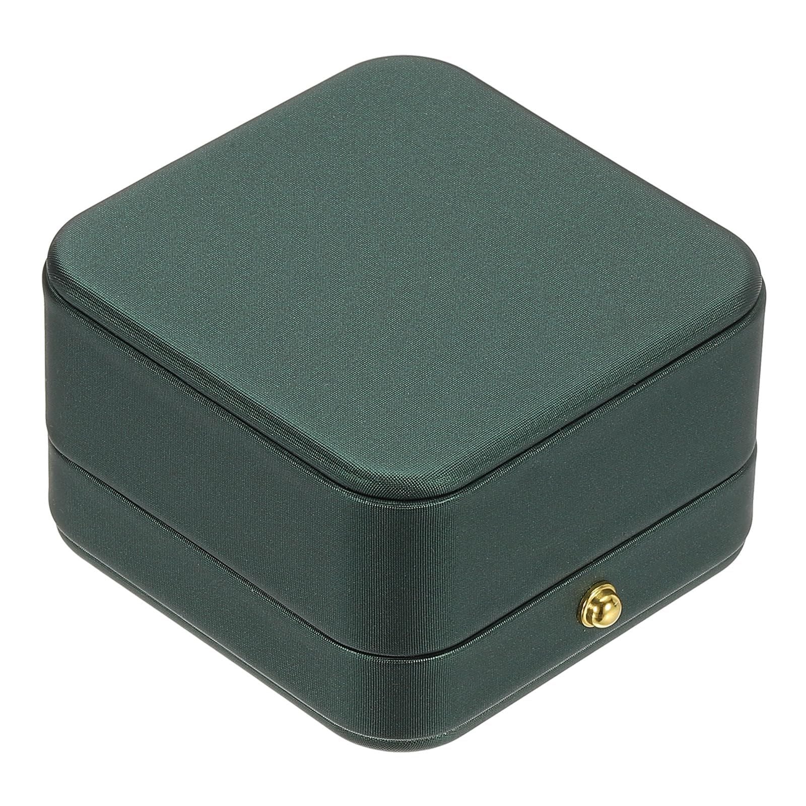 2 pack Coin Display Box, Coin Presentation Display Box Coin Box Coin Case with Coin Holder Fit 35mm Coin for Silver Dollar Collectors, Green（only 2 storage boxes available）