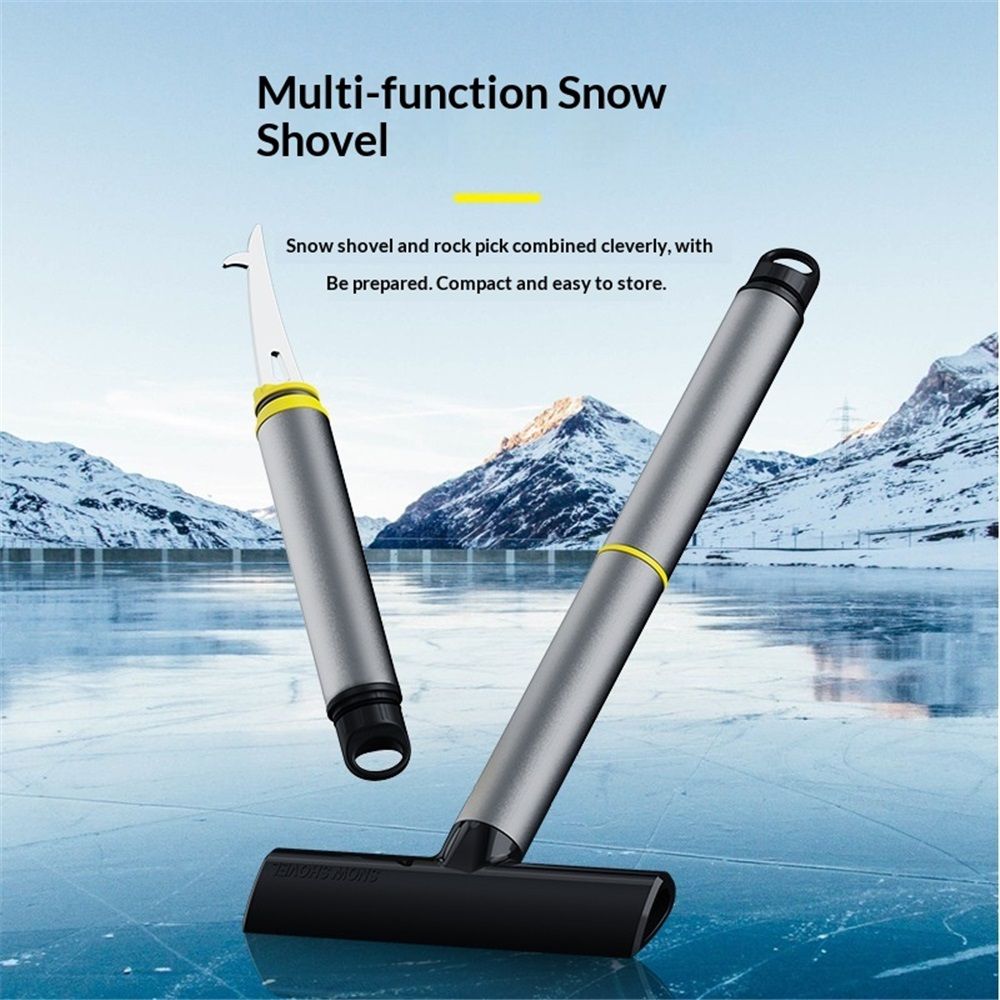 Snow Brush & Ice Scraper for Car Windshield ,Extendable Snow Brush for Car Auto Truck SUV, Ideal for Car Water and Ice Removal (Gray)