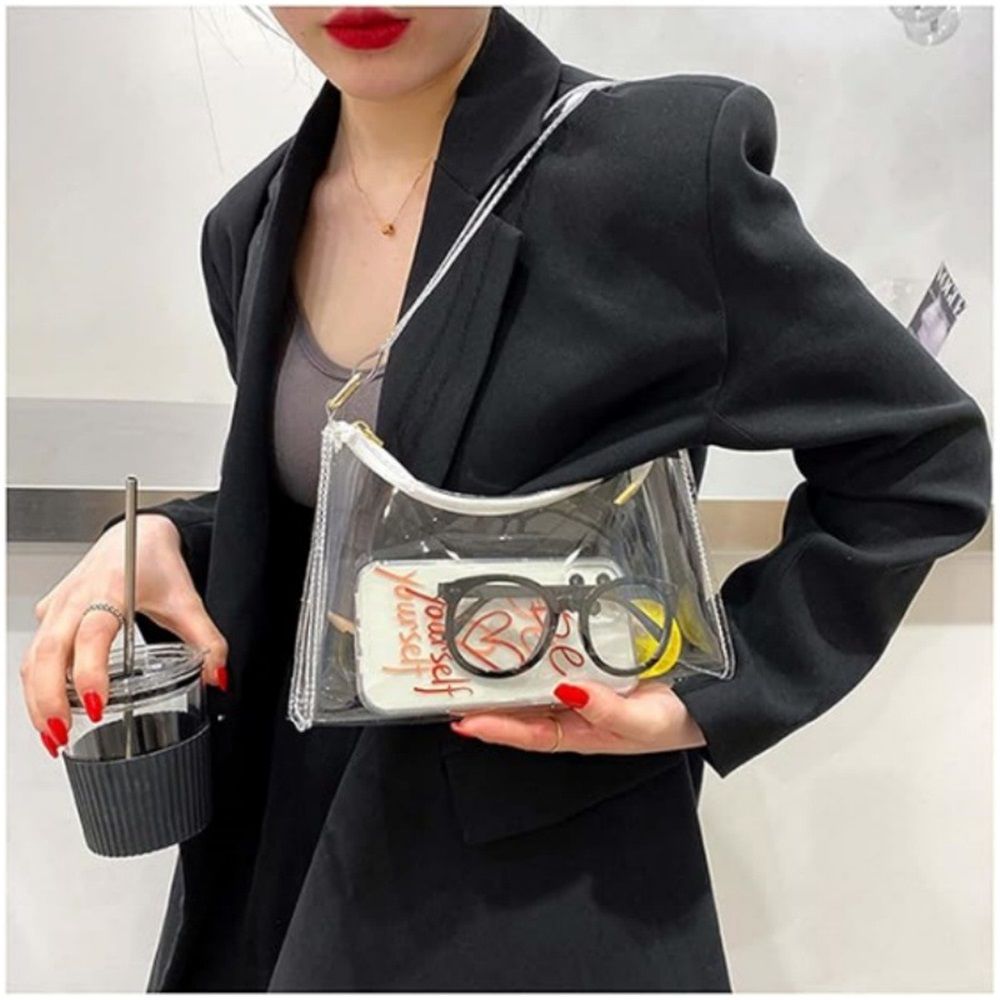Shoulder Bag for Women Cute Purses and Handbags Retro Clutch Underarm Purse | Cute, Retro, Cute, transparent(Only crossbody bag)