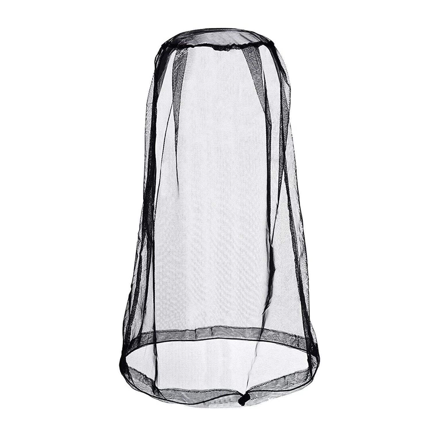 4 Pack Ultra Large Mosquito Net 18x18 Inches Mosquito Head Net Oversized Insect Netting Bug Fits Most Hats for Gardening Hiking Fishing Traveling(Black)
