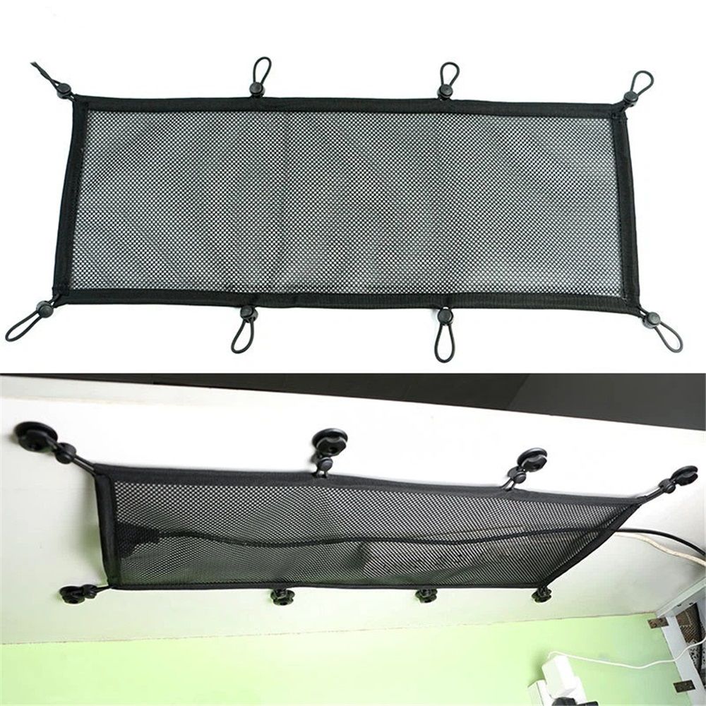 Under Desk Cable Management Net – Flexible Wire Organizer – Elastic Mesh Kit for Standing & Office Desks – Adhesive Positioning and Screw Lock Black