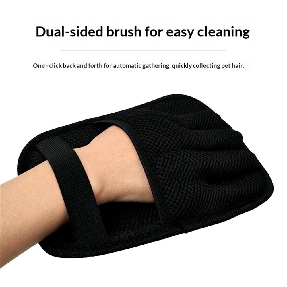 2 pack Pet Hair Remover Gloves, Electrostatic Gloves Pet Hair Glove Reusable Cat Grooming Hair Mitt Glove（a pair of）