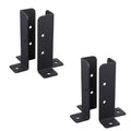 4Pcs Adjustable Deck Post Anchor Base Brackets Fit 1.5x1.5, 2x2, 2x4, 4x4 Post,Heavy Duty Reversible Wood Fence Post Base Brackets kit for Pergola Railing Mailbox（2 pairs,Excluding screws）