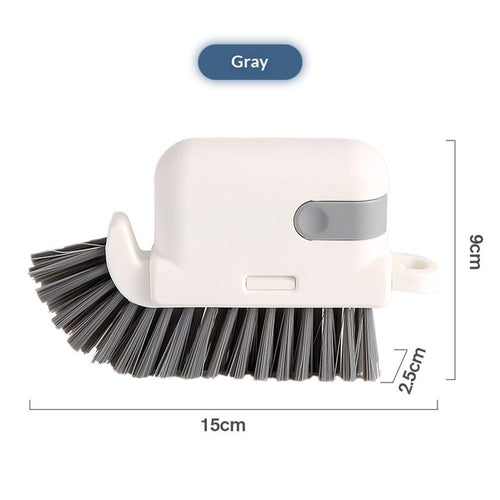 2 pack Groove Cleaning Brush 3 in 1 Grout Cleaner Tool Grip Brush Hard Bristle Crevice Cleaning Brush for Sliding Door Track, Window Sill, Window Seal