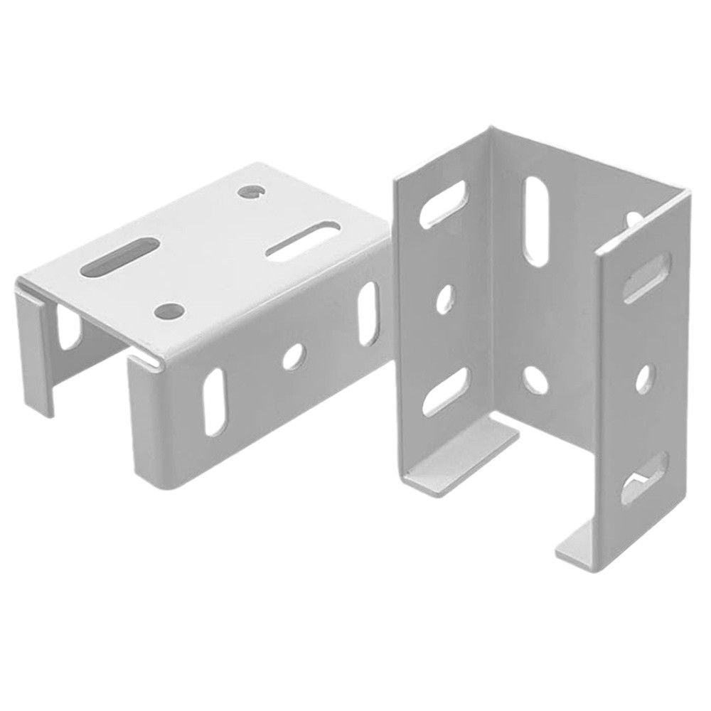 White Aluminum Fence Bracket for Vinyl Fencing,Heavy Duty Replacement for 2.75in Bracket,Fence Bracket Used for Connecting Panel to Post,Vinyl Fence Parts(8Pcs & 80screws)