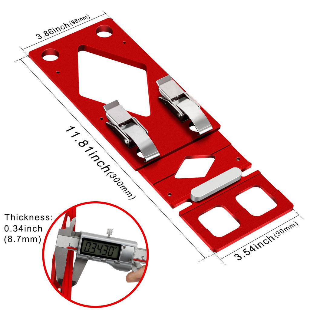 Track Saw Square Guide for Guide Rail, 90 Degree Right Angle Guide with Edge Support,Compact Circular Saw Accessory for Parallel Guide System