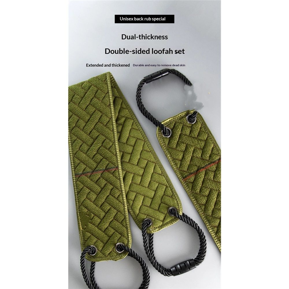 2 pack Exfoliating Back Scrubber with Upgraded Handles, 39.3 Inch Double-Sided Body Scrub Bath Exfoliator, Exfoliating Washcloth for Use in Shower, Back Washer to Deep Clean Your Skin for Men & Women