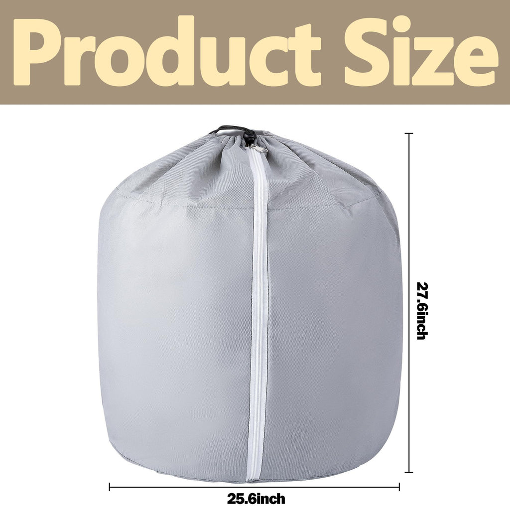 2 Pack Plant Winter Protection Pot - 27.6" x 25.6" Flower Pot Protection Bag - Anti-Frost Winter Pot Plant Cover with Drawstring and Zipper for Winter Outdoor Fruit Trees Potted Plants Shrubs