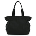 18 L Side Shopper Bags Lightweight Shoulder Bag Tote Handbag for Shopping Workout Beach Travel（black）