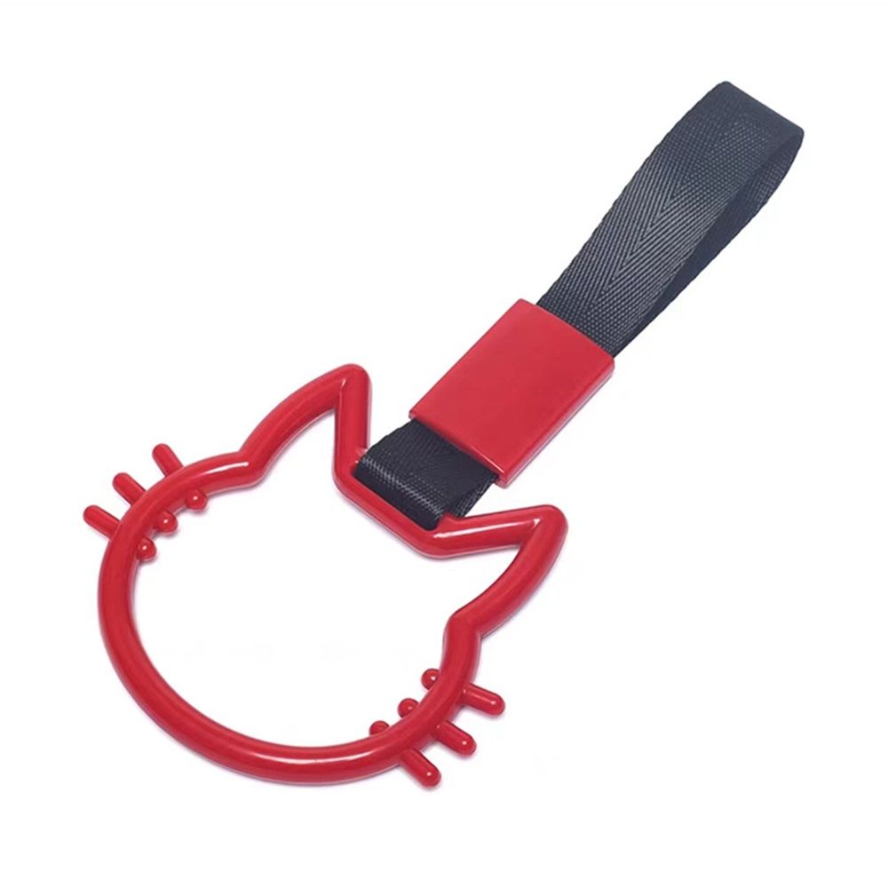 Subway Train Bus Car Handle Cat Handle Hand Strap Rear Front Bumper Warning Rings Drift Charm Drift Car Accessory (red)