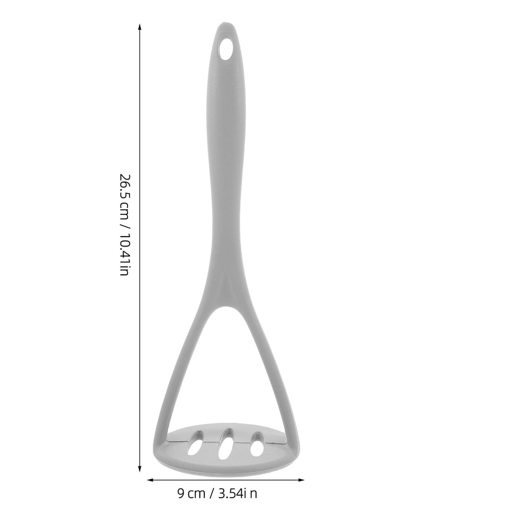 Silicone Potato Masher Kitchen Gadget Food Ricer for Smooth Vegetable and Fruit Puree with Comfortable Grip 10.4 Inch Design（gray）