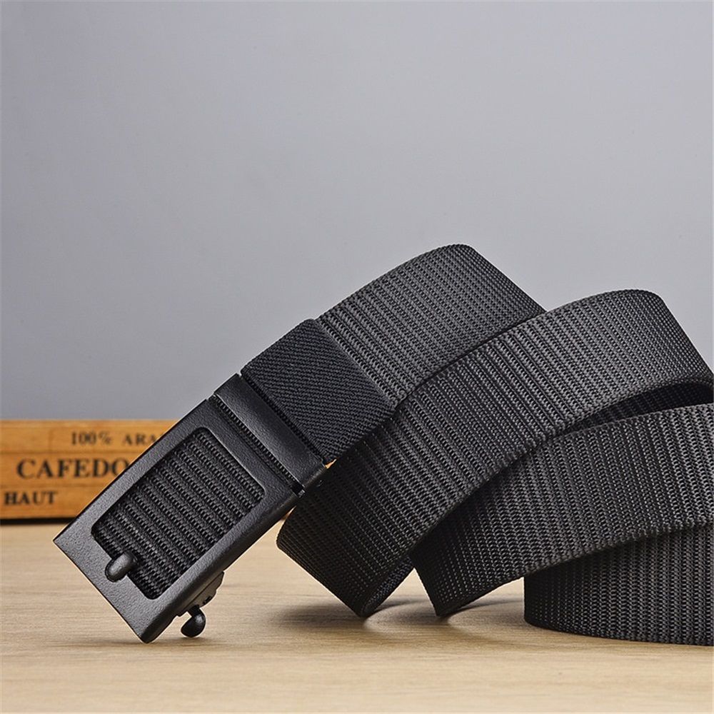 Men's Ratchet Belt - Nylon Web Work Belt with Automatic Buckle, Adjustable for Jeans, Pants, Golf, and Everyday Use