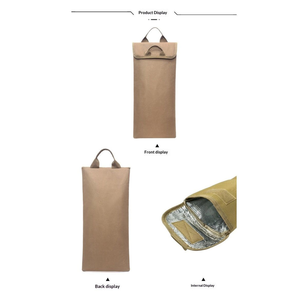 Water Bladder Insulator Bag, khaki polyester Hydration Insulation Sleeve Cover Cooler Accessories 3L Protective Bag Keep Cold（Excluding inner container）