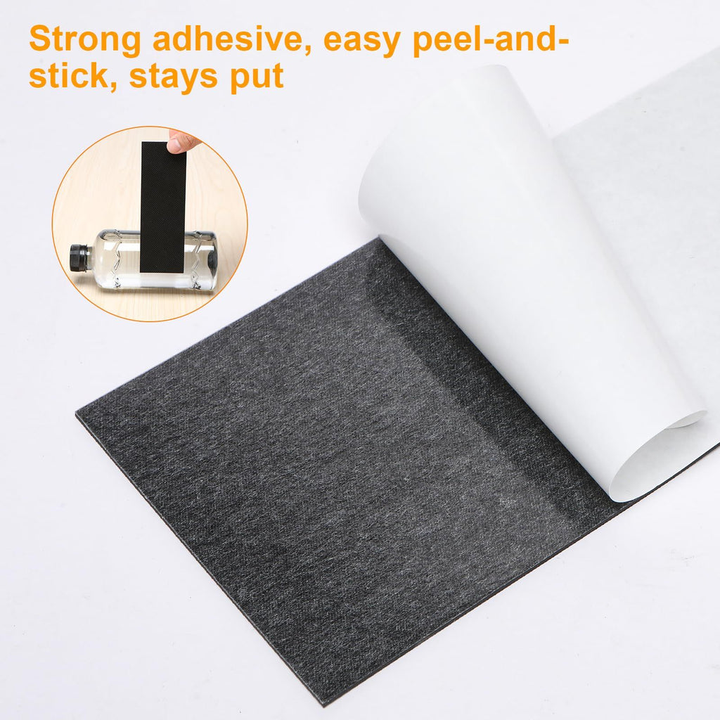 Non Slip Furniture Pads, Self Adhesive Rubber Pads with Anti Skid Stickers, Cuttable Rubber Strip for Furniture and Appliances (1.96 in*16.4ft)