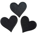 10 pcs Black Heart Embroidered Iron on Patches for Clothing Jackets Backpacks 2.36x2.5 inch, for Clothing, Uniform, Hats, Backpacks, Jackets, Pants, & Accessories