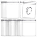 100 pack PVC Anti Tarnish Jewelry Bags,Jewelry Bags Clear Plastic. Jewelry Pouch for Jewelry Rings and Earrings (4.72 * 4.72in)（only bags）