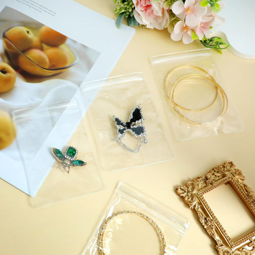 100 pack PVC Anti Tarnish Jewelry Bags,Jewelry Bags Clear Plastic. Jewelry Pouch for Jewelry Rings and Earrings (4.72 * 4.72in)（only bags）