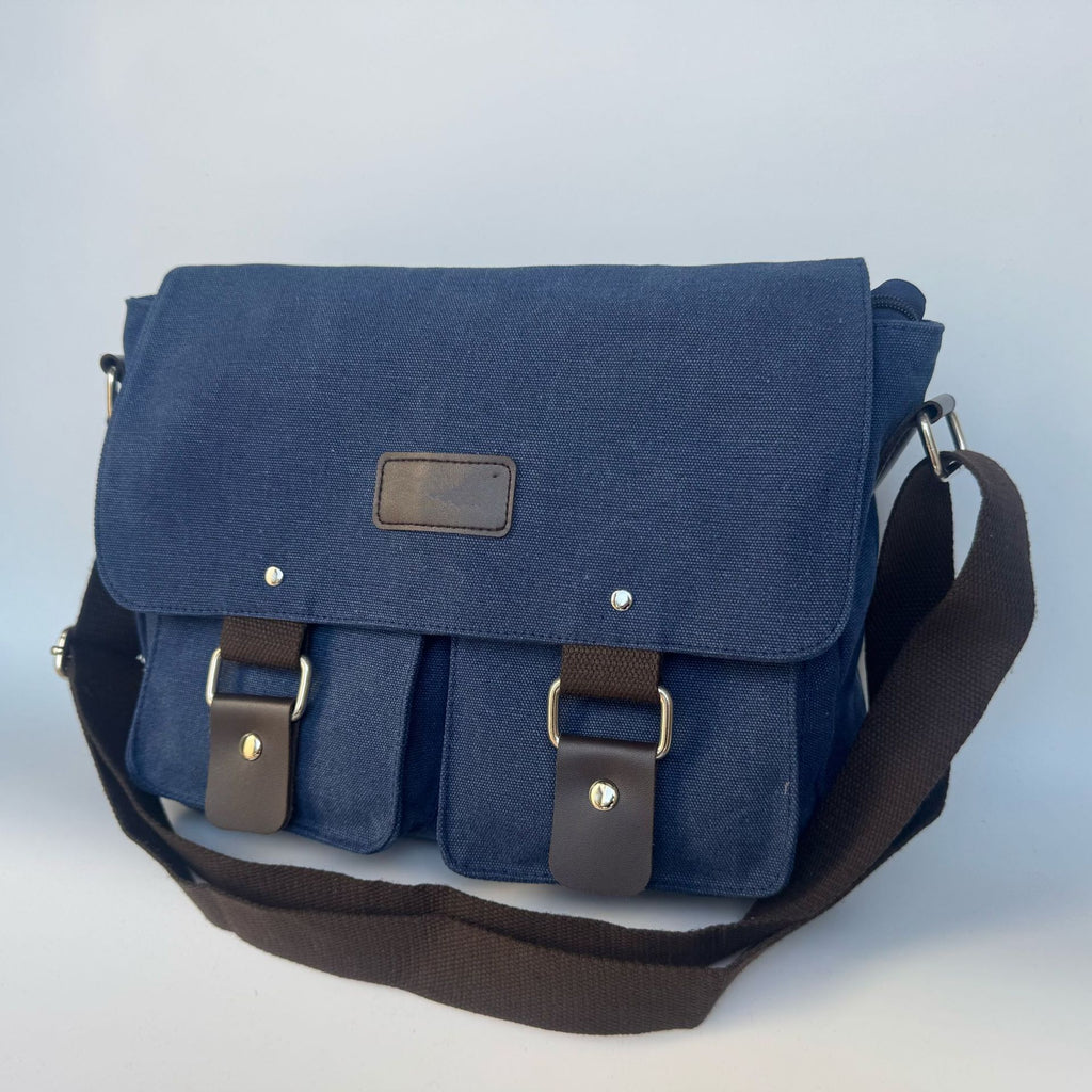 Messenger Bag for Men, Canvas Satchel Shoulder Bag Vintage Crossbody Laptop Bag, Travel Crossbody Purse Briefcase Business Bag for Laptop