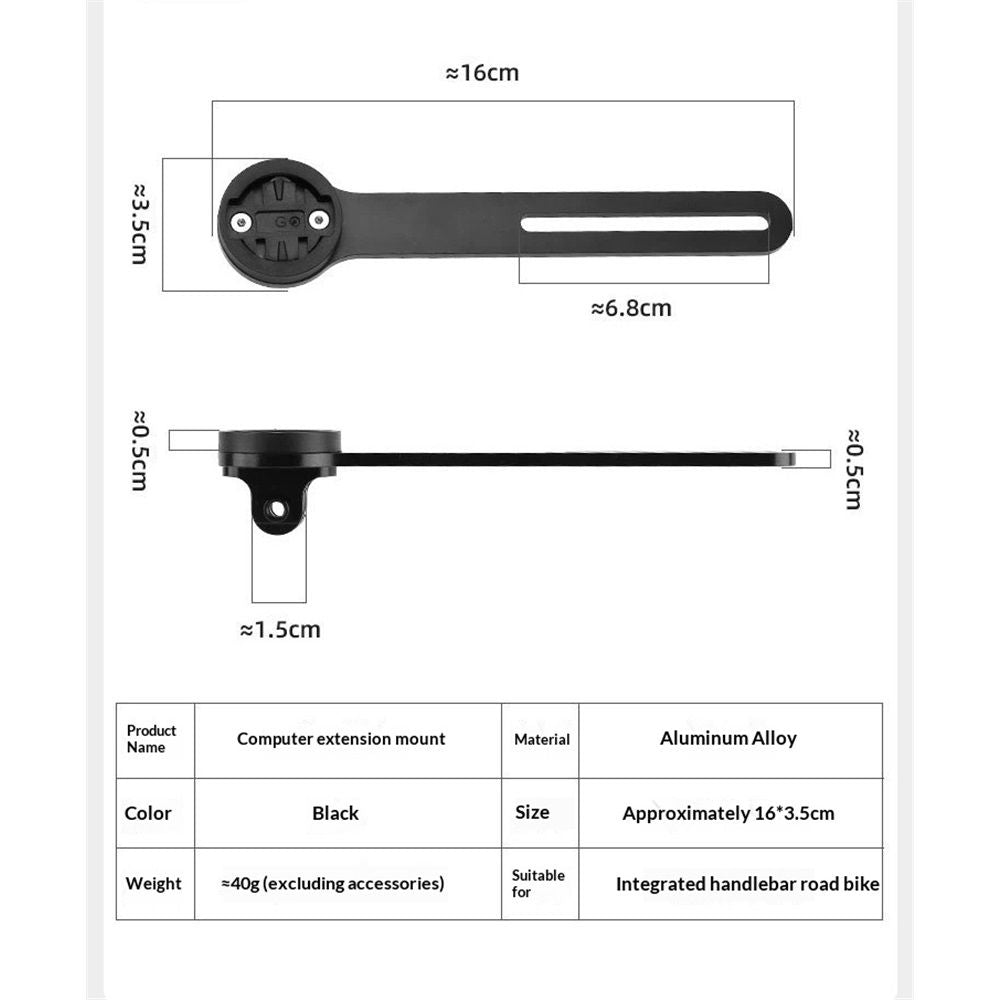 Vehicle Mounts Stopwatch Seat Speedometer Holder Mount for Bike Bicycle Computer Mount Holder Bike Mounts Bracket Multifunctional Bicycle Handlebar Extender