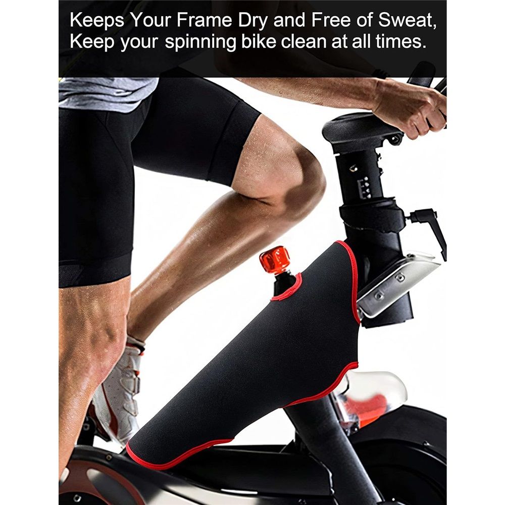 Sweat Towel FrameWrap for Bike, Soft, Quick-Drying, Super Absorbent, Non-Slip FrameWrap, Accessories（black）