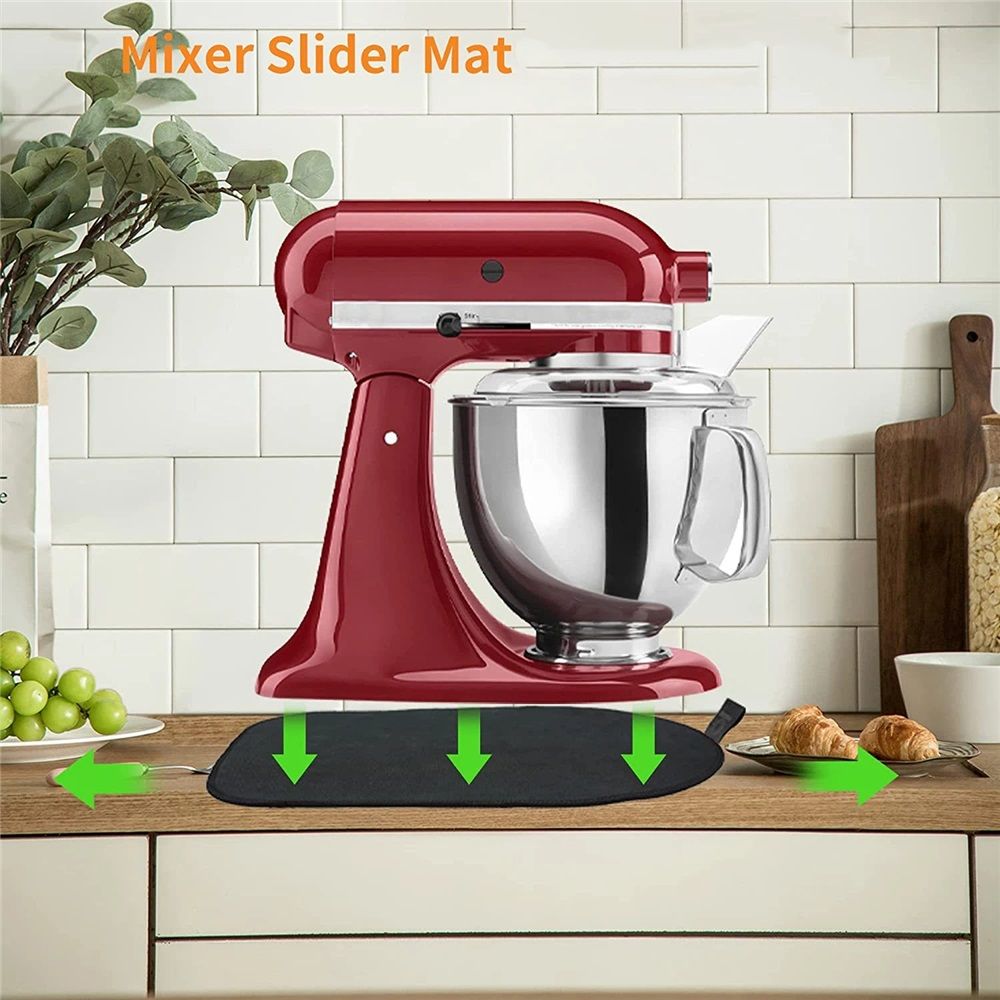 2 pack Sliding Mat for Kitchenaid Mixer, Mixer Mover Slider Pad 6L-8L Tilt-Head Stand Kitchen Appliance Mat